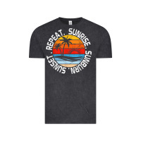 Vintage Black sunrise sunburn sunset repeat retro vintage gift vacation t shirt Vintage Tee - tuanDangUi