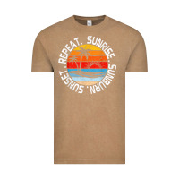 Vintage Coffee sunrise sunburn sunset repeat retro vintage gift vacation t shirt Vintage Tee - tuanDangUi