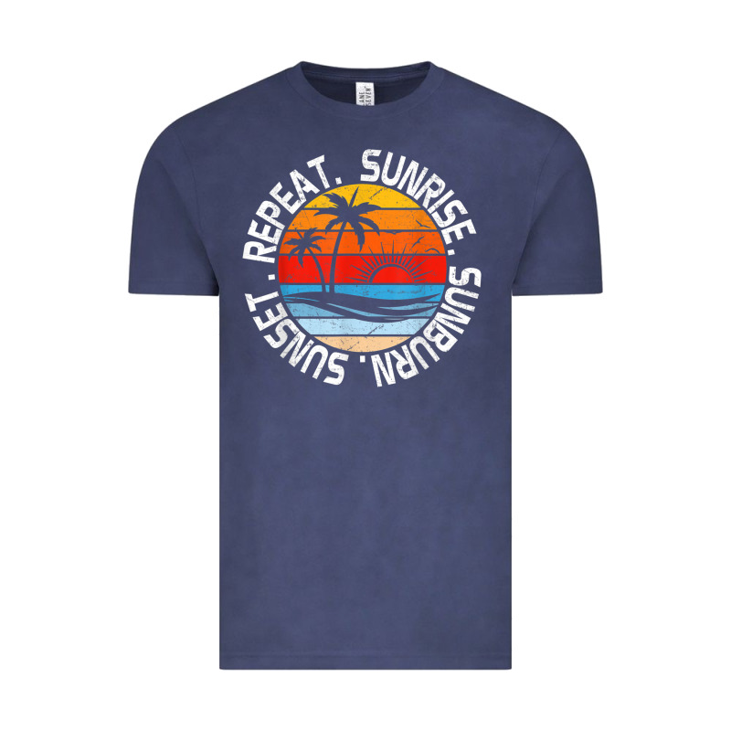 Sunrise Sunburn Sunset Repeat Retro Vintage Gift Vacation T Shirt Vintage Tee by tuanDangUi | Teevron