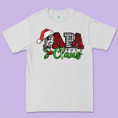 Papa Claus With Christmas Lights And Mistletoe Premium Tee Designed By Nancycooperartshop