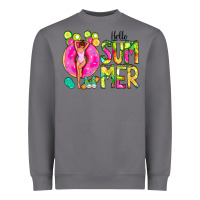 Hello Summer Donut Girl Heavyweight Sweatshirt | Teevron