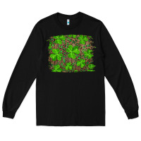 Black st patrick's day shamrock and leopard distressed Long Sleeve Tee - RanaPortraitStore
