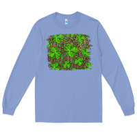 Colony Blue st patrick's day shamrock and leopard distressed Long Sleeve Tee - RanaPortraitStore