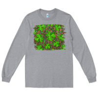 Heather Grey st patrick's day shamrock and leopard distressed Long Sleeve Tee - RanaPortraitStore