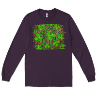 Plum st patrick's day shamrock and leopard distressed Long Sleeve Tee - RanaPortraitStore