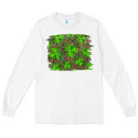 White st patrick's day shamrock and leopard distressed Long Sleeve Tee - RanaPortraitStore