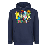 Navy hello summer drink Heavyweight Hoodie - CowhideDigitalArt