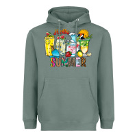 Sage hello summer drink Heavyweight Hoodie - CowhideDigitalArt