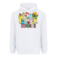 White hello summer drink Heavyweight Hoodie - CowhideDigitalArt