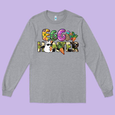 Egg Hunter Easter Day Long Sleeve Tee Designed By Howdyjamesfarm