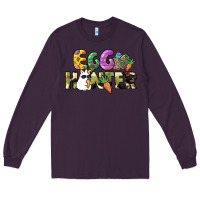 Plum Egg hunter Easter Day Long Sleeve Tee - HowdyJamesFarm