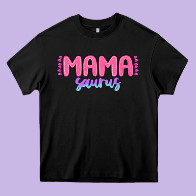 Mama Saurus Heavy Core Tee Designed By Maliassmallbusiness