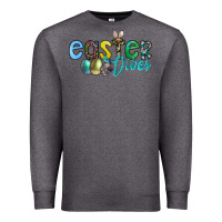 Charcoal Heather easter vibes Premium Sweatshirt - CowhideDigitalArt