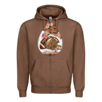 Chestnut american football and western roses teardrop Zipper Hoodie - BundleAndBundleShop