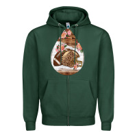 Sports Green american football and western roses teardrop Zipper Hoodie - BundleAndBundleShop