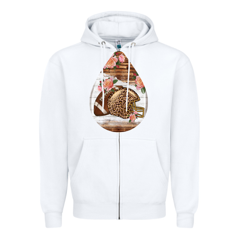 American Football And Western Roses Teardrop Zipper Hoodie by BundleAndBundleShop | Teevron