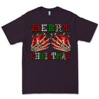 Plum Merry Christmas skeleton hands boobs Premium Tee - NancyCooperArtShop