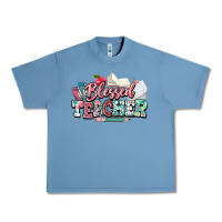 Pebble Blue blessed teacher school Urban Heavy Tee - NancyCooperArtShop