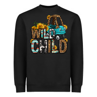Black wild child kids car Heavyweight Sweatshirt - OliviaCreatesArt