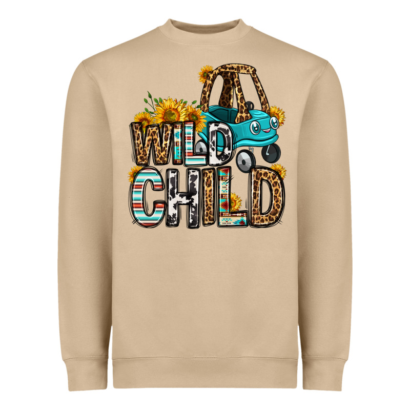 Wild Child Kids Car Heavyweight Sweatshirt by OliviaCreatesArt | Teevron