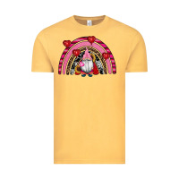 Vintage Mustard valentines day gnomes rainbow Vintage Tee - RanaPortraitStore