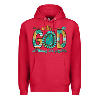 Cardinal with god all things are possible with turquoise gemstone bbs Premium Hoodie - BundleAndBundleShop