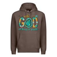 Coffee with god all things are possible with turquoise gemstone bbs Premium Hoodie - BundleAndBundleShop