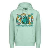 Seafoam with god all things are possible with turquoise gemstone bbs Premium Hoodie - BundleAndBundleShop