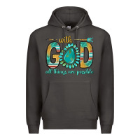 Smoke with god all things are possible with turquoise gemstone bbs Premium Hoodie - BundleAndBundleShop