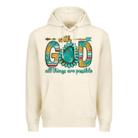 Tofu with god all things are possible with turquoise gemstone bbs Premium Hoodie - BundleAndBundleShop