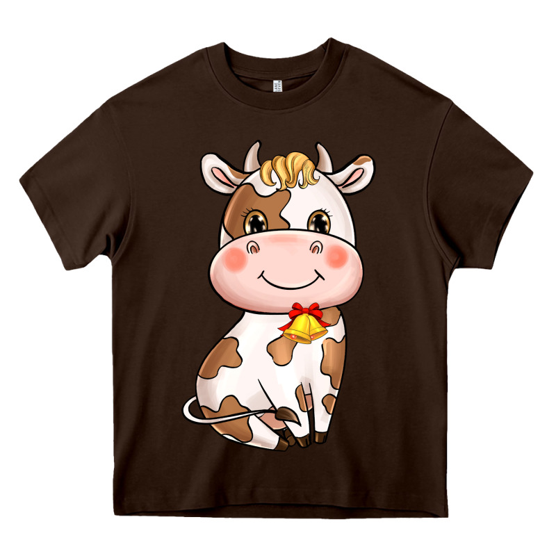 Cartoon Cow Heavy Core Tee by NancyCooperArtShop | Teevron