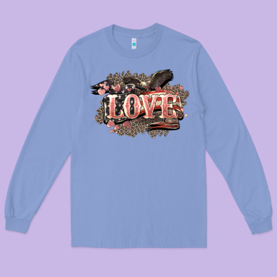 Love America 4th Of July Long Sleeve Tee Designed By Howdyjamesfarm