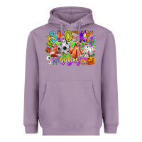 Lavender Spooky Vibes Ghost Heavyweight Hoodie - CowhideDigitalArt