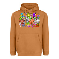 Meerkat Spooky Vibes Ghost Heavyweight Hoodie - CowhideDigitalArt