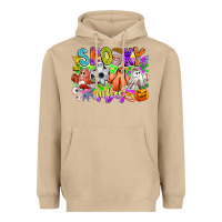 Mushroom Spooky Vibes Ghost Heavyweight Hoodie - CowhideDigitalArt