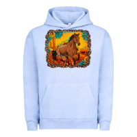Pigment Grape Ice horse with sunflowers turquoise gemstone western sunset leopard backgr Urban Hoodie - Artiststas