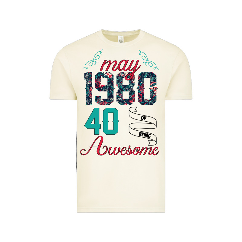 Made In May 1980 40 Years Of Being Awesome Vintage Tee by Bettercallsaul | Teevron