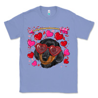 Colony Blue valentine's day  dachshund puppy Classic Tee - RanaPortraitStore