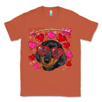 Copper valentine's day  dachshund puppy Classic Tee - RanaPortraitStore