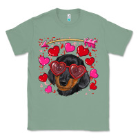 Sage valentine's day  dachshund puppy Classic Tee - RanaPortraitStore