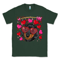 Sports Green valentine's day  dachshund puppy Classic Tee - RanaPortraitStore