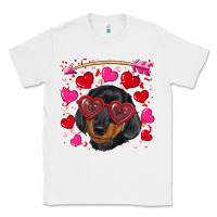 White valentine's day  dachshund puppy Classic Tee - RanaPortraitStore