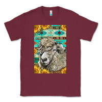 Burgundy Western Lincoln Sheep Classic Tee - LillyAllenDesigns