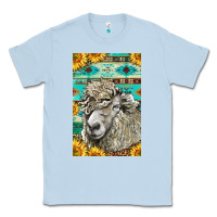 Dusty Blue Western Lincoln Sheep Classic Tee - LillyAllenDesigns