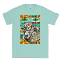 Seafoam Western Lincoln Sheep Classic Tee - LillyAllenDesigns
