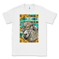 White Western Lincoln Sheep Classic Tee - LillyAllenDesigns