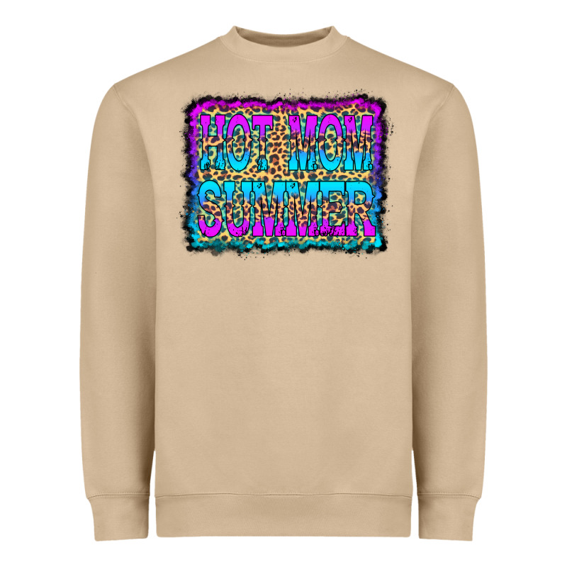 Hot Mom Summer Leopard Heavyweight Sweatshirt by CowCowDesign | Teevron
