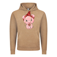Vintage Coffee cute pig Vintage Hoodie - texasbilliewilder
