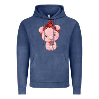 Vintage Denim cute pig Vintage Hoodie - texasbilliewilder