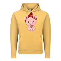 Vintage Mustard cute pig Vintage Hoodie - texasbilliewilder